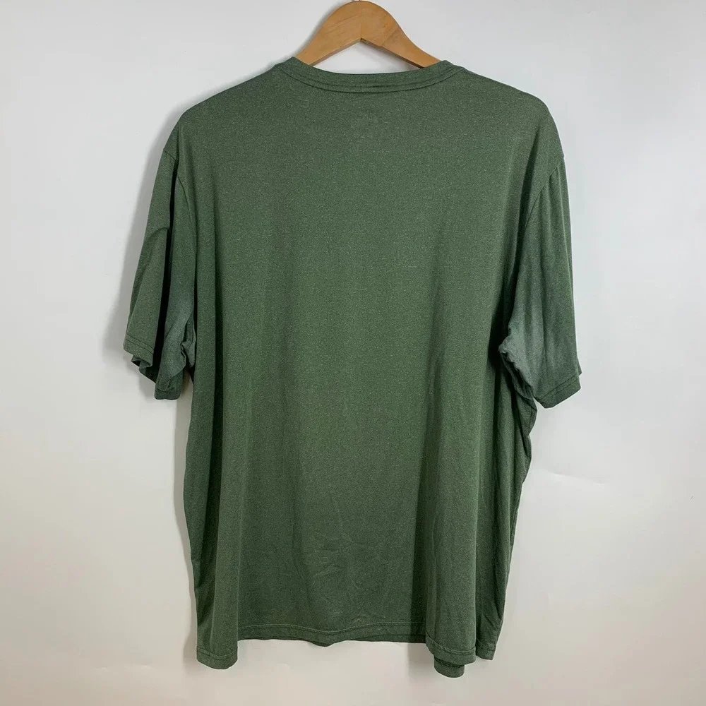 REI Coop Mens XLarge Green‎ Heathered Short Sleeve T Shirt Outdoor Wilderness